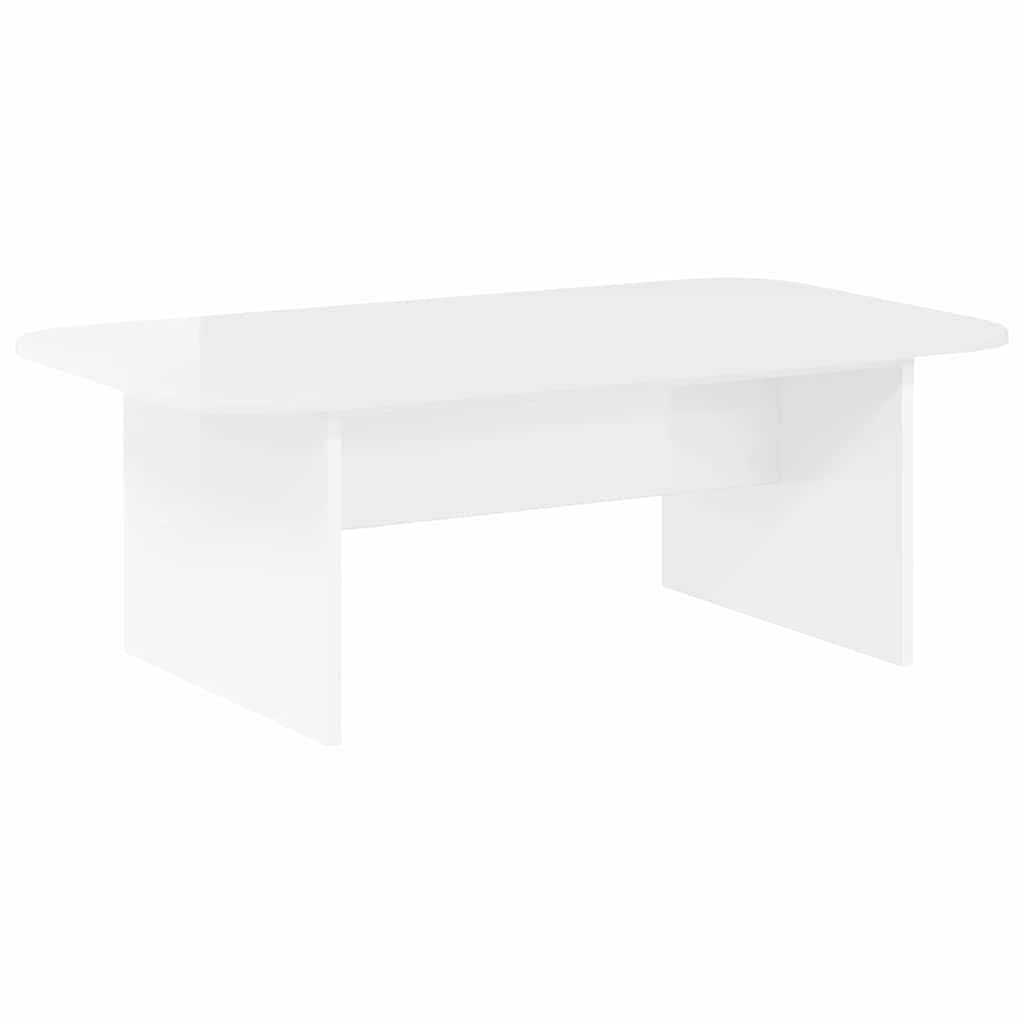 vidaXL Couchtisch Hochglanz Weiß 93 x 53 x 33 cm Holzwerkstoff