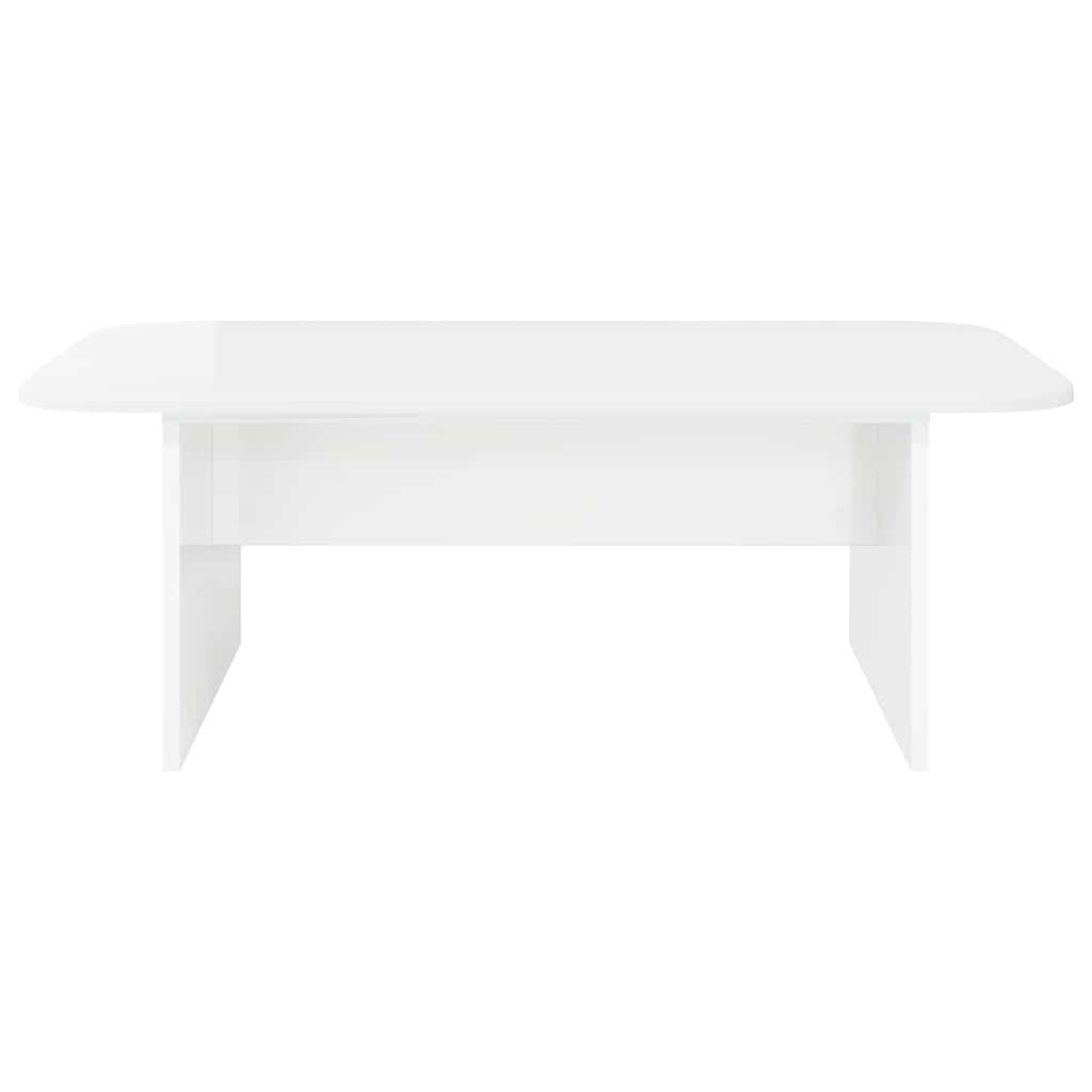 vidaXL Couchtisch Hochglanz Weiß 93 x 53 x 33 cm Holzwerkstoff