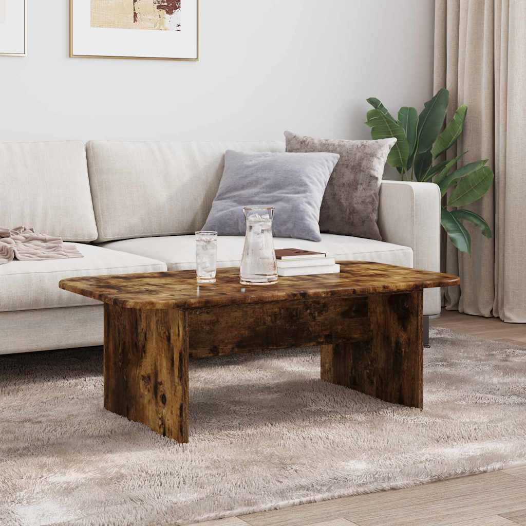 vidaXL Couchtisch Geräucherte Eiche 93 x 53 x 33 cm Holzwerkstoff