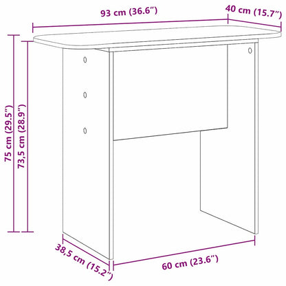 Konsolentisch Schwarz 93 x 40 x 75 cm Holzwerkstoff