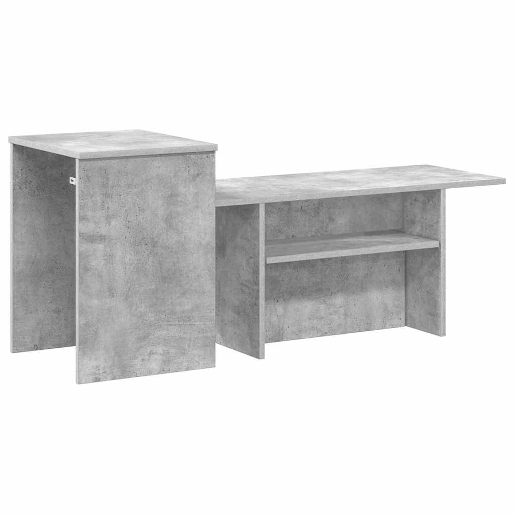 Konsolentisch Beton Grau 91,5 x 35 x 38,5 cm Holzwerkstoff