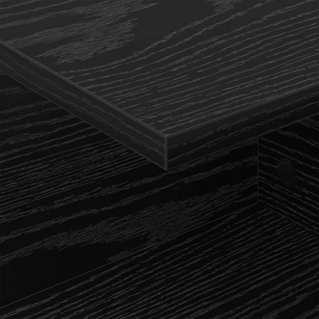 Nachttisch Schwarz Eichen-Optik 40 x 30 x 25 cm Holzwerkstoff