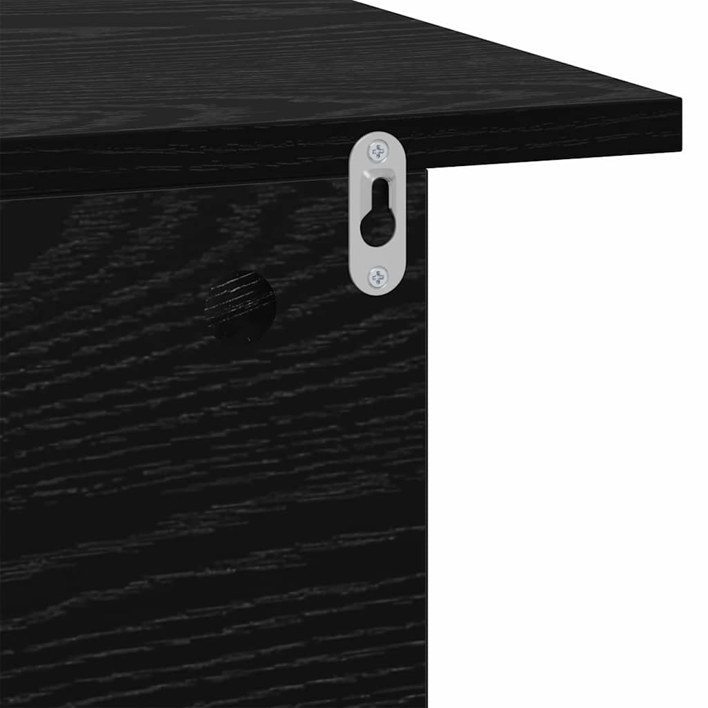 vidaXL Nachttisch 2 pcs Schwarz Eichen-Optik 40 x 30 x 25 cm