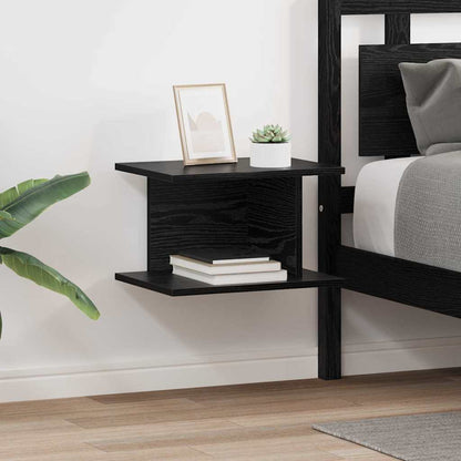 vidaXL Nachttisch 2 pcs Schwarz Eichen-Optik 40 x 30 x 25 cm