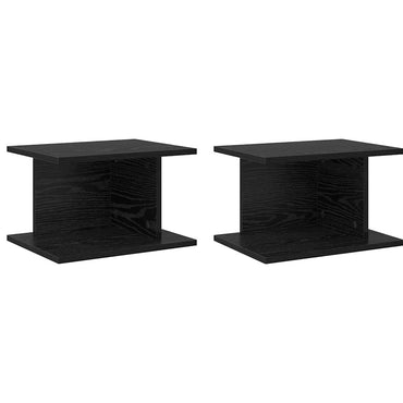 vidaXL Nachttisch 2 pcs Schwarz Eichen-Optik 40 x 30 x 25 cm