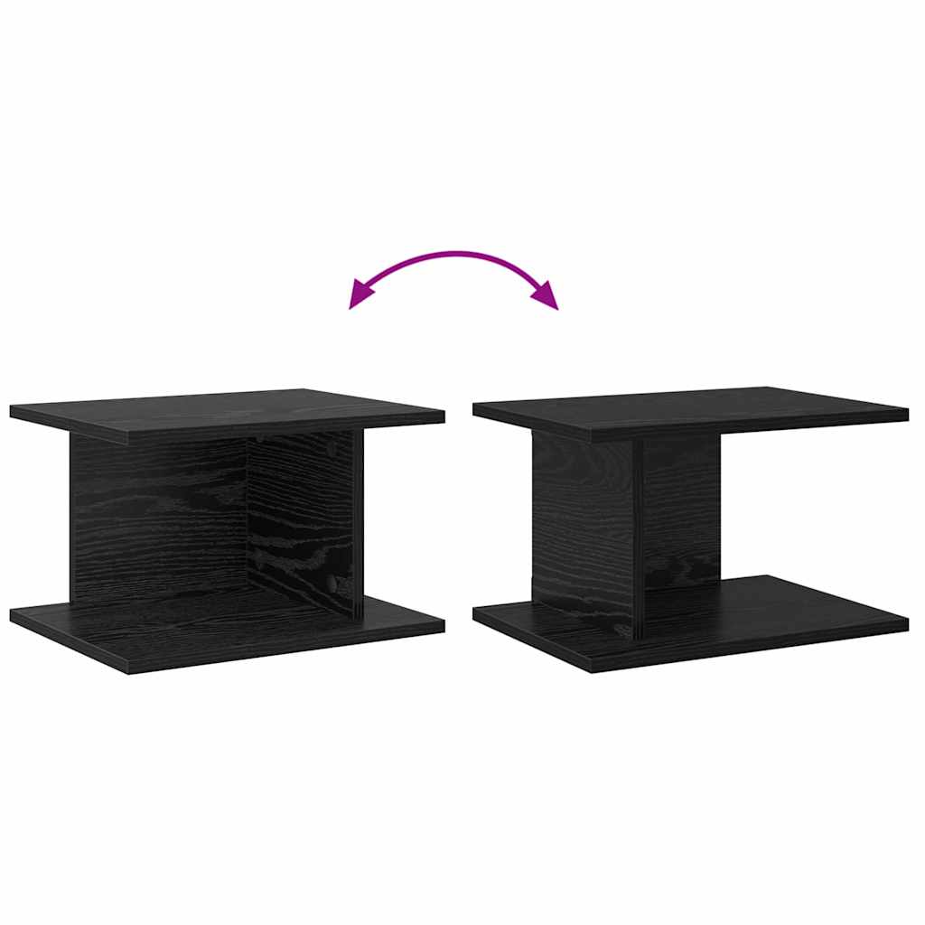 vidaXL Nachttisch 2 pcs Schwarz Eichen-Optik 40 x 30 x 25 cm
