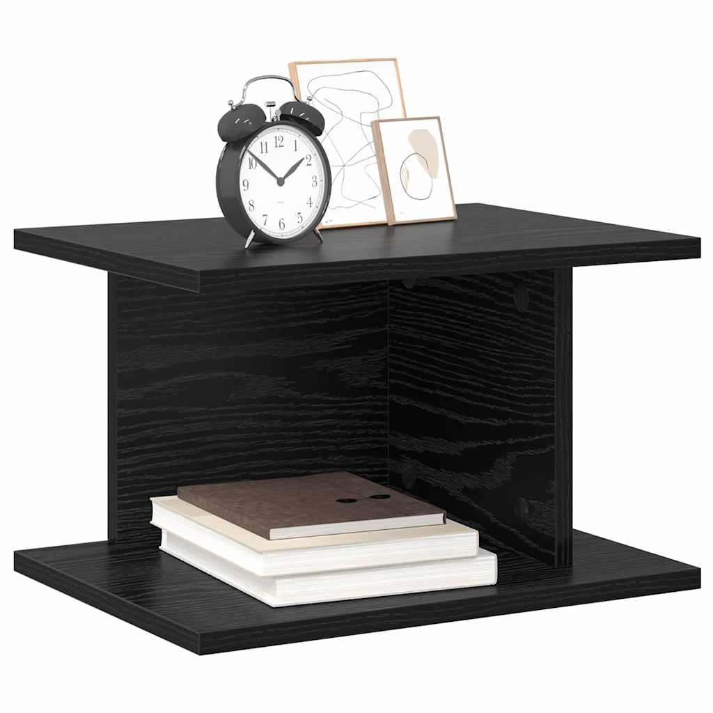 vidaXL Nachttisch 2 pcs Schwarz Eichen-Optik 40 x 30 x 25 cm