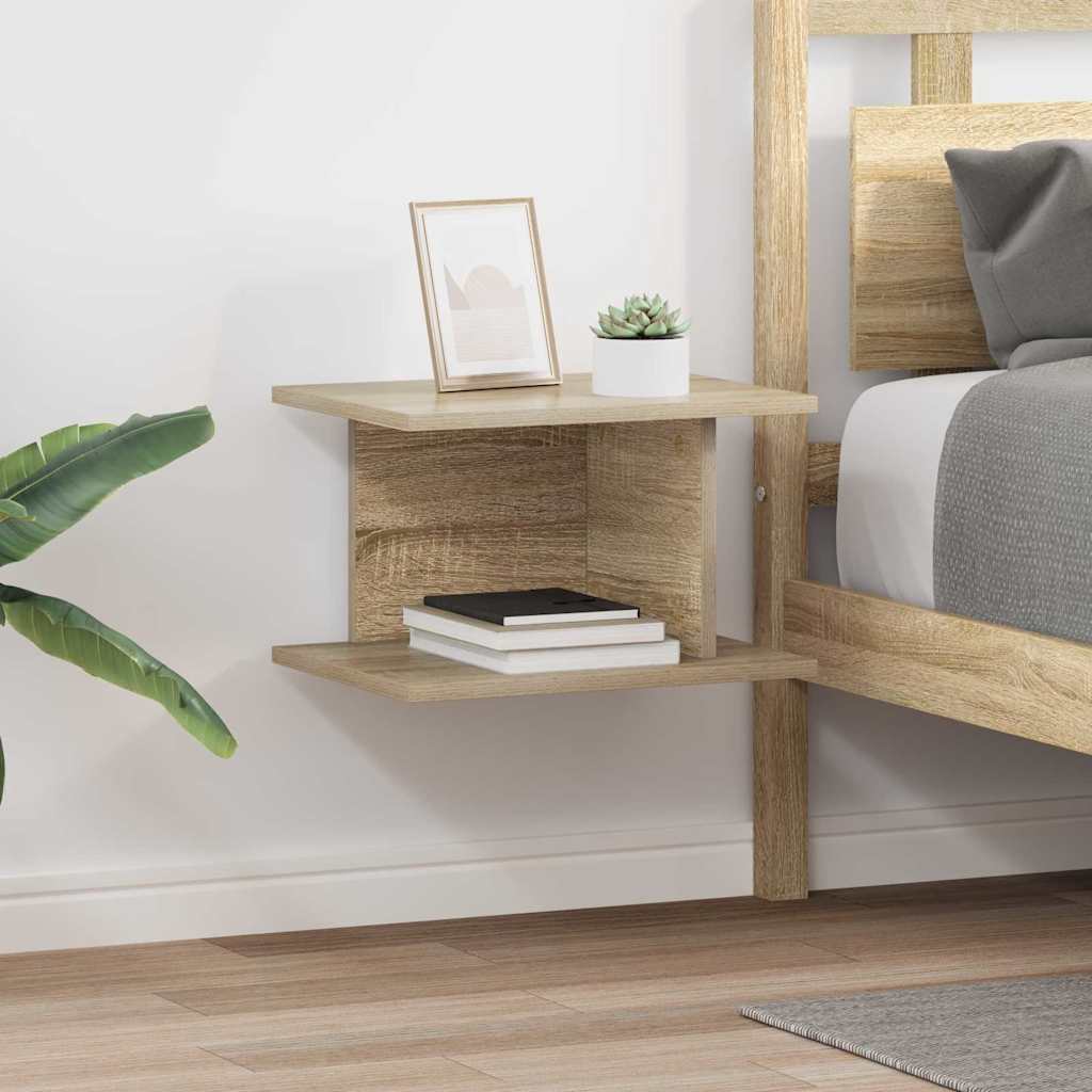 vidaXL Nachttisch 2 pcs Sonoma-Eiche 40 x 30 x 25 cm Holzwerkstoff