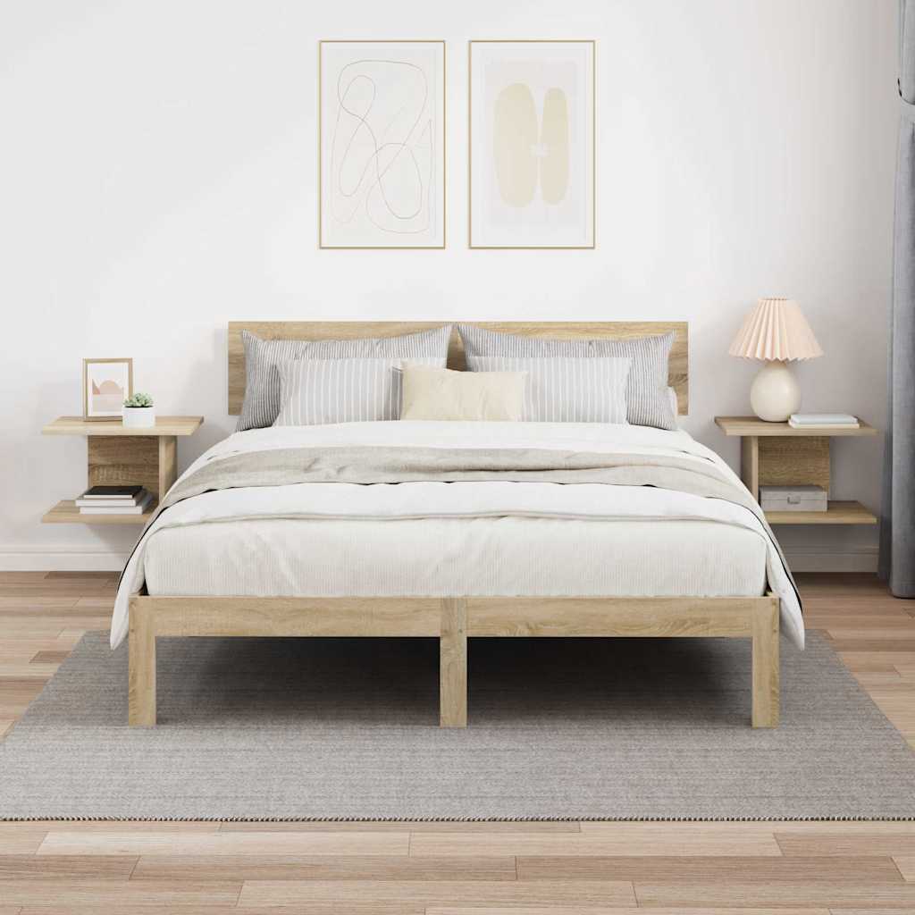 vidaXL Nachttisch 2 pcs Sonoma-Eiche 40 x 30 x 25 cm Holzwerkstoff