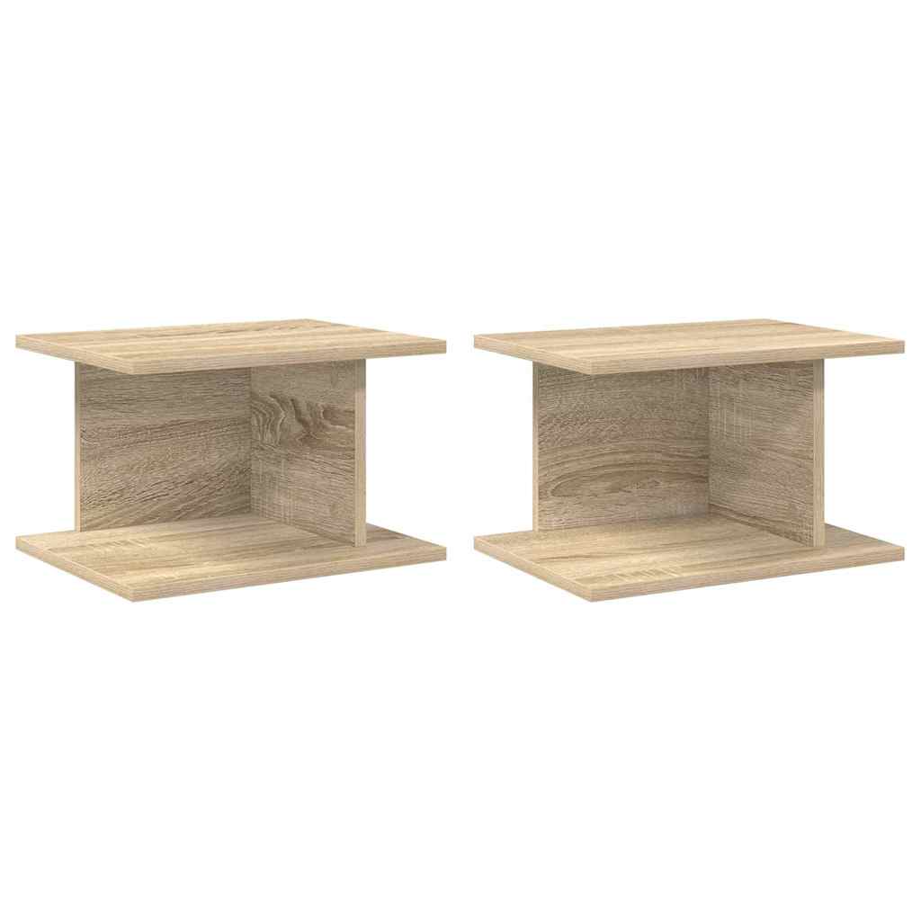 vidaXL Nachttisch 2 pcs Sonoma-Eiche 40 x 30 x 25 cm Holzwerkstoff
