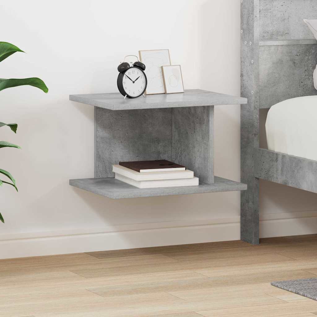 vidaXL Nachttisch Beton Grau 40 x 30 x 25 cm Holzwerkstoff