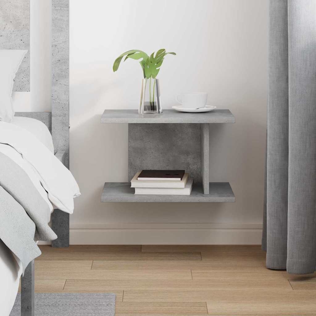 vidaXL Nachttisch Beton Grau 40 x 30 x 25 cm Holzwerkstoff
