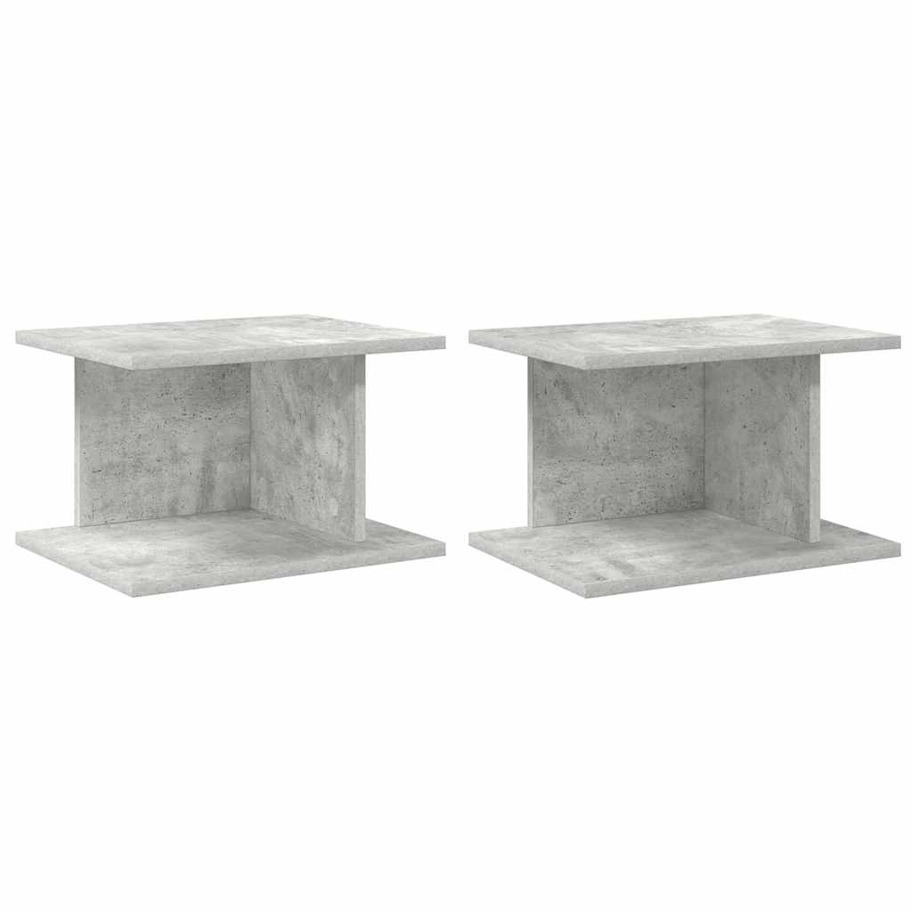 Nachttisch 2 pcs Beton Grau 40 x 30 x 25 cm Holzwerkstoff
