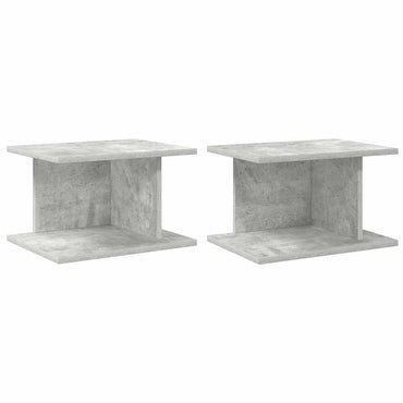 vidaXL Nachttisch 2 pcs Beton Grau 40 x 30 x 25 cm Holzwerkstoff