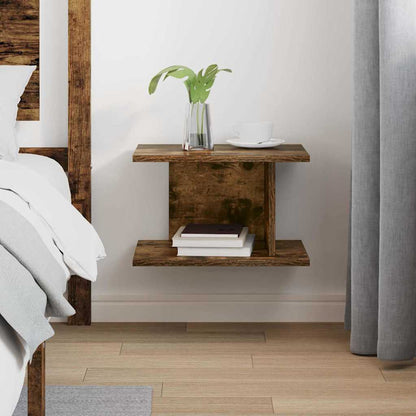 vidaXL Table de chevet Chêne fumé 40 x 30 x 25 cm Bois d'ingénierie