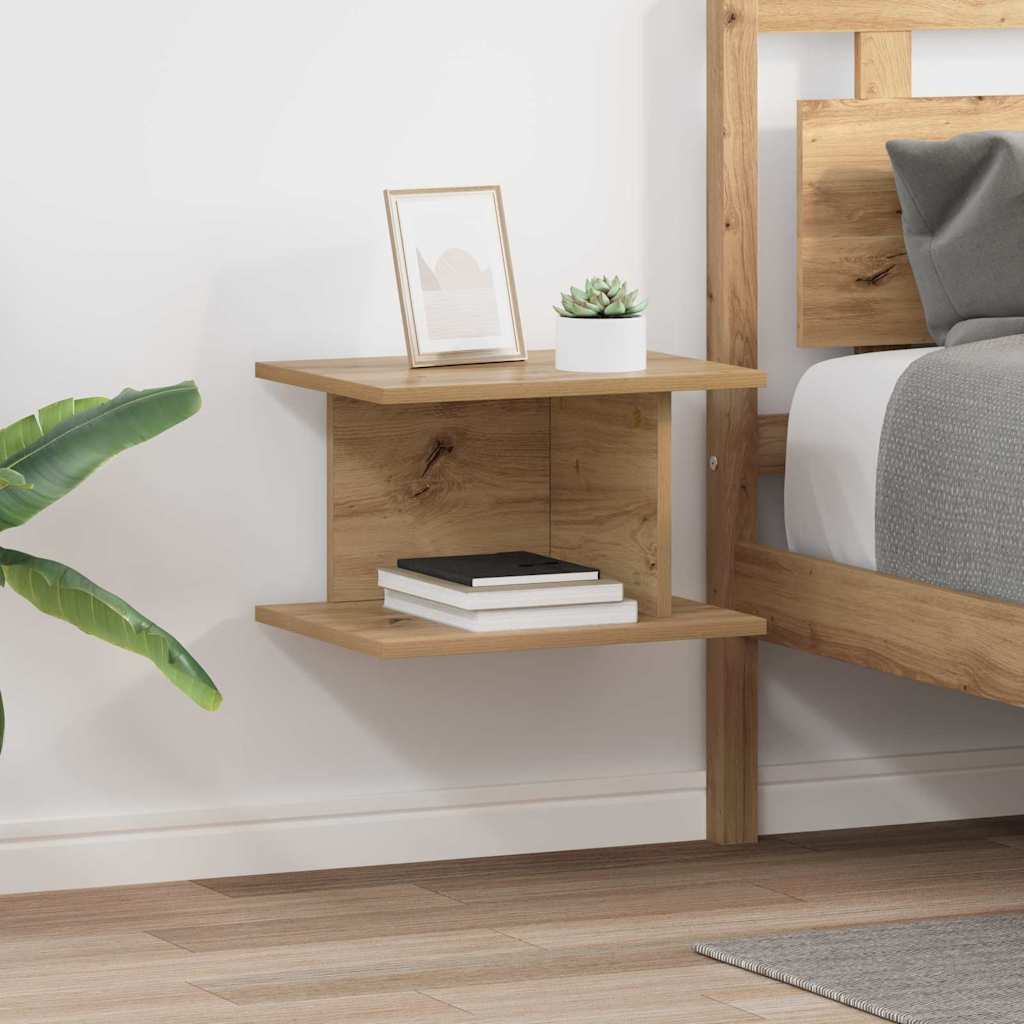 vidaXL Nachttisch 2 pcs Artisan-Eiche 40 x 30 x 25 cm Holzwerkstoff