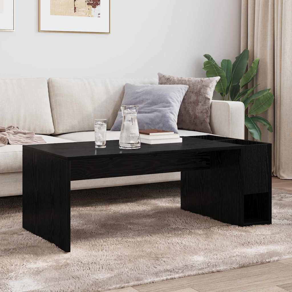 vidaXL Couchtisch Schwarz Eichen-Optik 101,5 x 50 x 37 cm