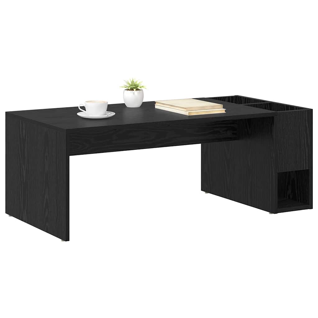 vidaXL Couchtisch Schwarz Eichen-Optik 101,5 x 50 x 37 cm