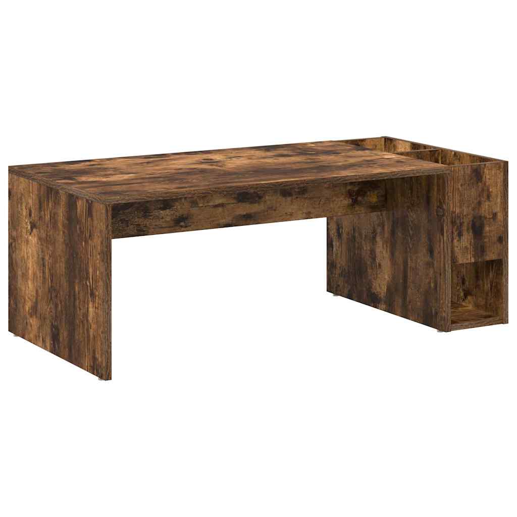 vidaXL Couchtisch Geräucherte Eiche 101,5 x 50 x 37 cm Holzwerkstoff