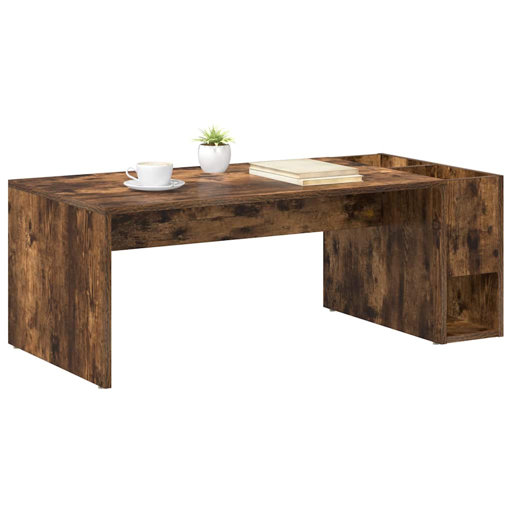 vidaXL Couchtisch Geräucherte Eiche 101,5 x 50 x 37 cm Holzwerkstoff
