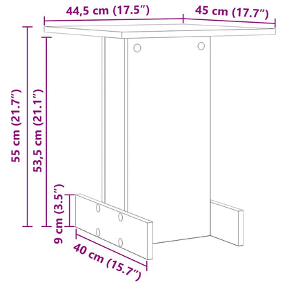 vidaXL Beistelltisch Geräucherte Eiche 44,5 x 45 x 55 cm Holzwerkstoff