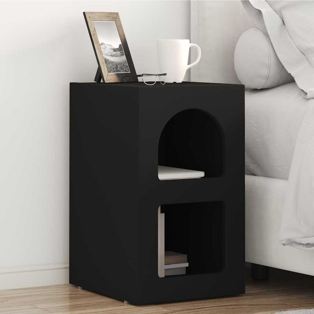 vidaXL Nachttisch Schwarz 29,5 x 33,5 x 50 cm Holzwerkstoff
