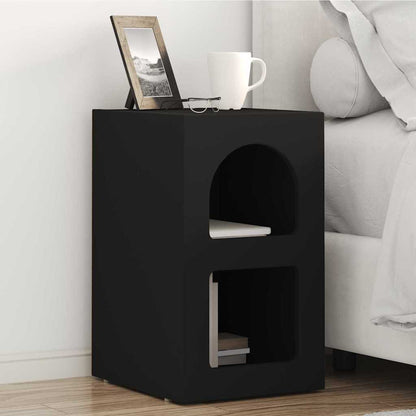 vidaXL Nachttisch Schwarz 29,5 x 33,5 x 50 cm Holzwerkstoff