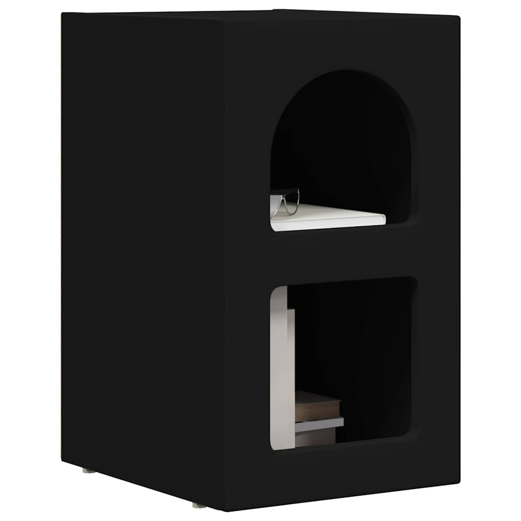 vidaXL Nachttisch Schwarz 29,5 x 33,5 x 50 cm Holzwerkstoff