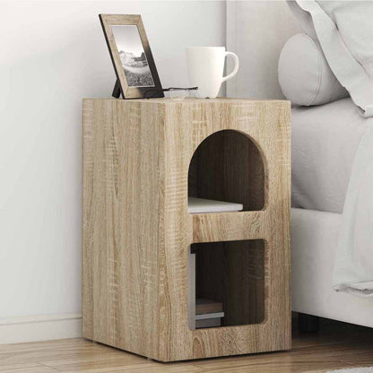 vidaXL Nachttisch Sonoma-Eiche 29,5 x 33,5 x 50 cm Holzwerkstoff
