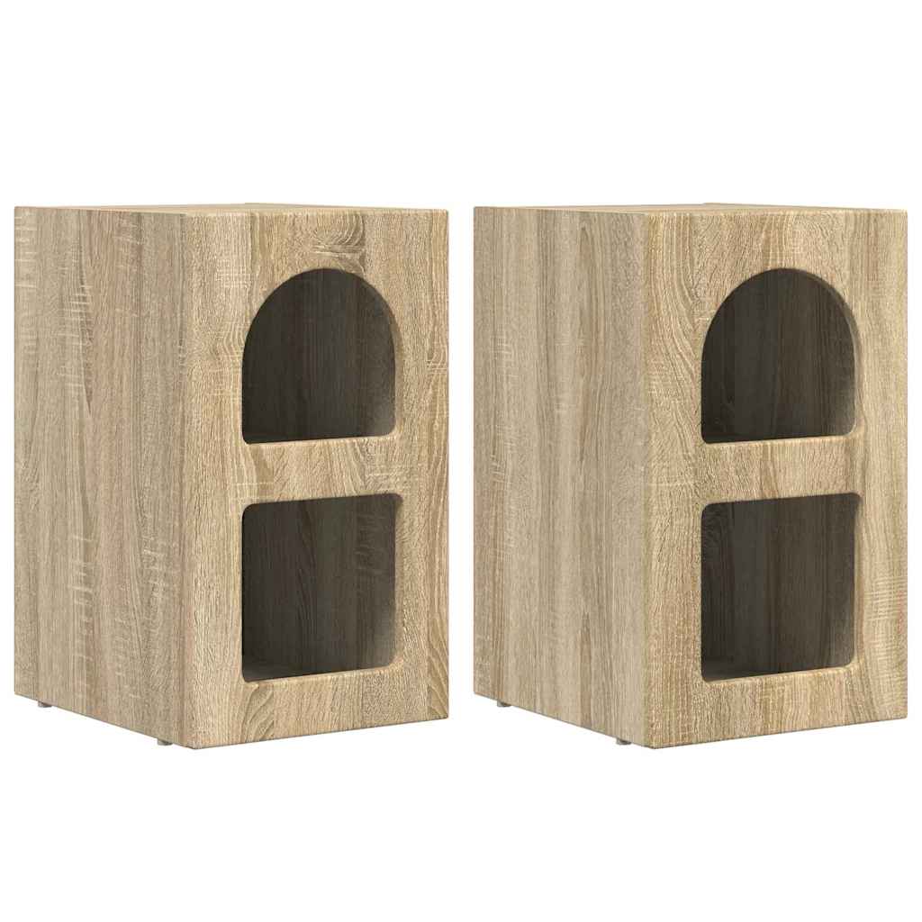Nachttisch 2 pcs Sonoma-Eiche 29,5 x 33,5 x 50 cm Holzwerkstoff
