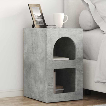 vidaXL Nachttisch Beton Grau 29,5 x 33,5 x 50 cm Holzwerkstoff