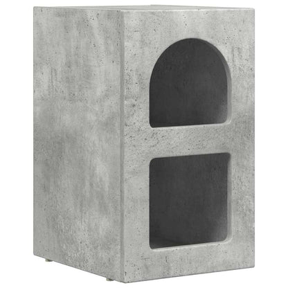 vidaXL Nachttisch 2 pcs Beton Grau 29,5 x 33,5 x 50 cm Holzwerkstoff