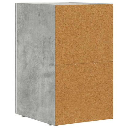 vidaXL Nachttisch 2 pcs Beton Grau 29,5 x 33,5 x 50 cm Holzwerkstoff