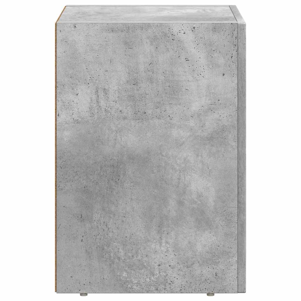 vidaXL Nachttisch 2 pcs Beton Grau 29,5 x 33,5 x 50 cm Holzwerkstoff