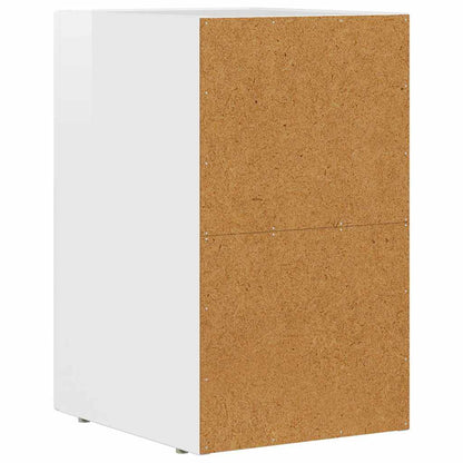 vidaXL Nachttisch Hochglanz Weiß 29,5 x 33,5 x 50 cm Holzwerkstoff