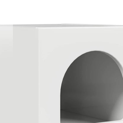 vidaXL Nachttisch 2 pcs Hochglanz Weiß 29,5 x 33,5 x 50 cm