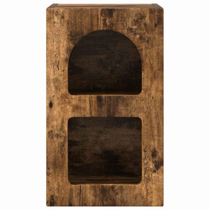 Nachttisch 2 pcs Geräucherte Eiche 29,5 x 33,5 x 50 cm