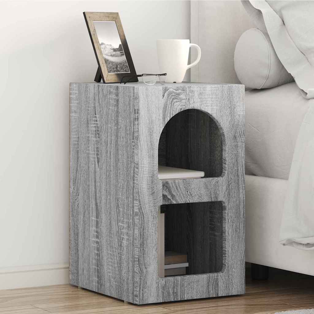 vidaXL Nachttisch 2 pcs Graues Sonoma 29,5 x 33,5 x 50 cm