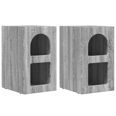 vidaXL Nachttisch 2 pcs Graues Sonoma 29,5 x 33,5 x 50 cm
