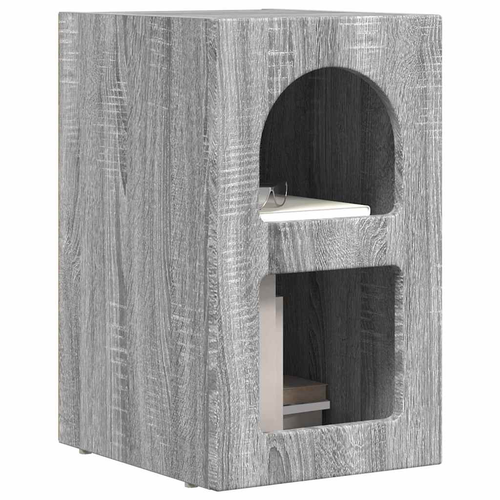 vidaXL Nachttisch 2 pcs Graues Sonoma 29,5 x 33,5 x 50 cm