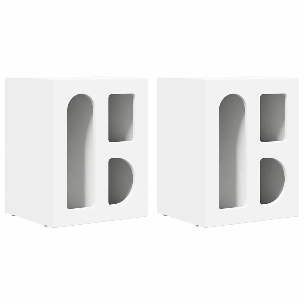 vidaXL Nachttisch 2 pcs Weiß 40 x 35 x 50 cm Holzwerkstoff