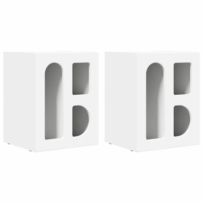 vidaXL Nachttisch 2 pcs Weiß 40 x 35 x 50 cm Holzwerkstoff