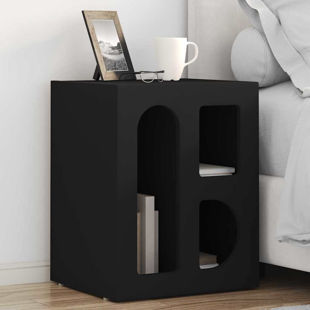 vidaXL Nachttisch 2 pcs Schwarz 40 x 35 x 50 cm Holzwerkstoff