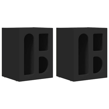 vidaXL Nachttisch 2 pcs Schwarz 40 x 35 x 50 cm Holzwerkstoff