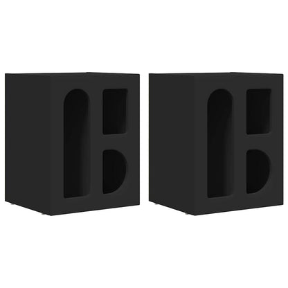 vidaXL Nachttisch 2 pcs Schwarz 40 x 35 x 50 cm Holzwerkstoff