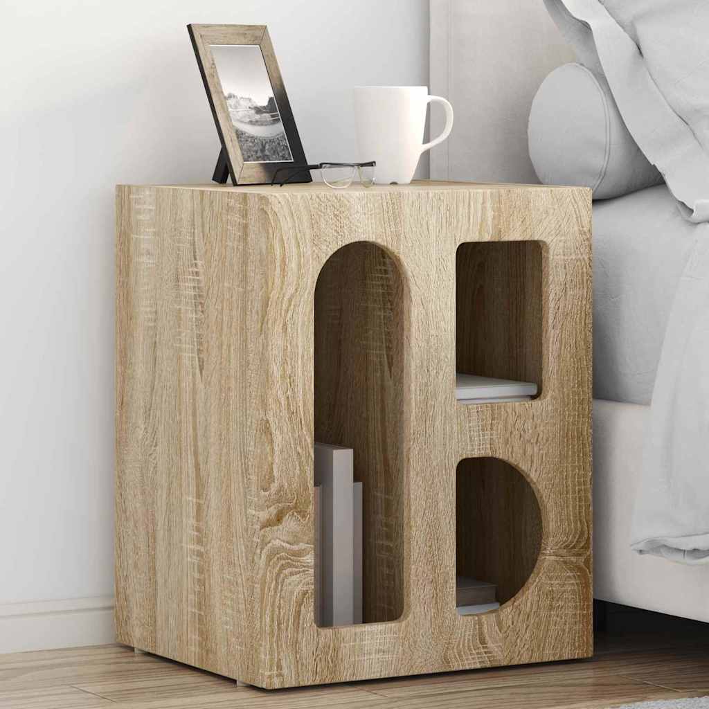 vidaXL Nachttisch Sonoma-Eiche 40 x 35 x 50 cm Holzwerkstoff