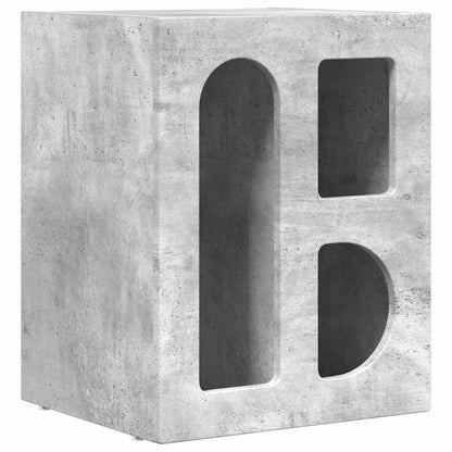 vidaXL Nachttisch 2 pcs Beton Grau 40 x 35 x 50 cm Holzwerkstoff