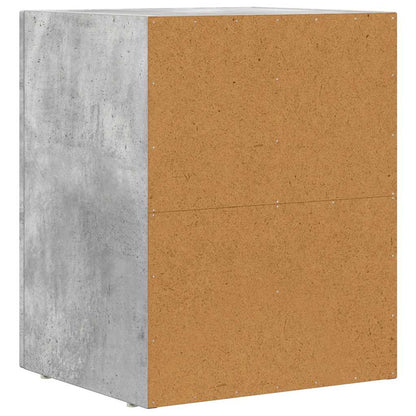 vidaXL Nachttisch 2 pcs Beton Grau 40 x 35 x 50 cm Holzwerkstoff