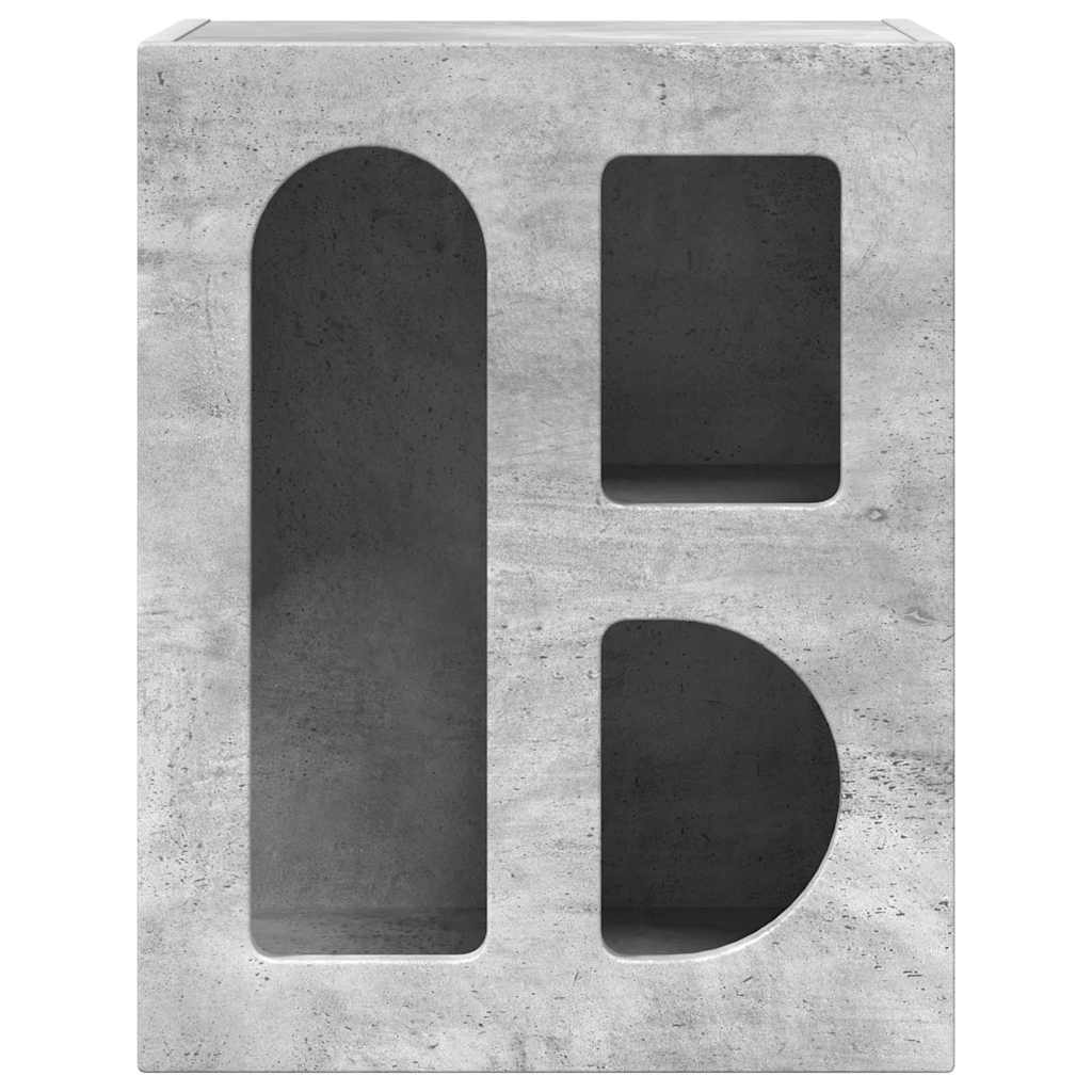 vidaXL Nachttisch 2 pcs Beton Grau 40 x 35 x 50 cm Holzwerkstoff