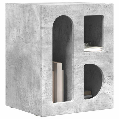 vidaXL Nachttisch 2 pcs Beton Grau 40 x 35 x 50 cm Holzwerkstoff